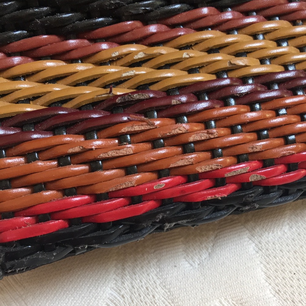 Vintage CEM Woven Leather Handbag - Picture 8 of 8